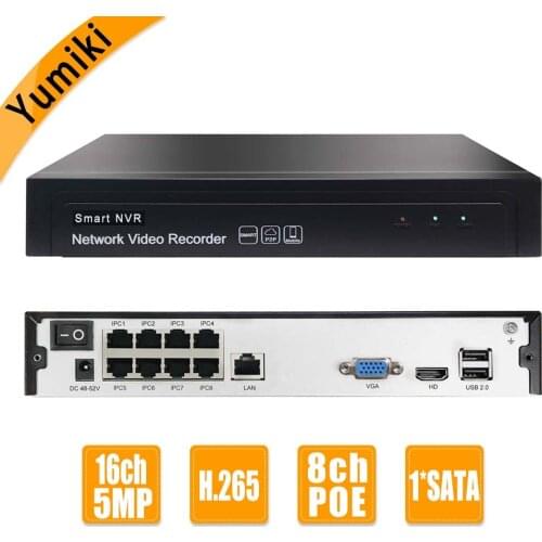 16CH 5MP 8ch-POE 1 SATA NVR H.265+/H.265/H.264 CCTV 1080P DVR Network Video Recorder Onvif 2.6 IP Camera P2P Cloud AEeye2.0