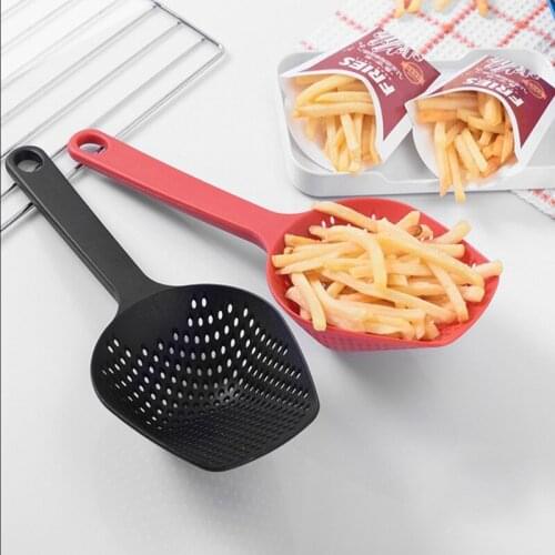 French Fries Strainer Scoop Colander Water Shovel Skimmer Spoon Kitchen Tools Gootsteen Filter Vegeta Noodle Food Strainer Spoon