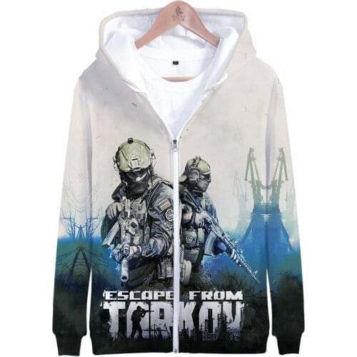 Escape from Tarkov 3D Printed Zipper Hoodies Women/Men Fashion Long Sleeve Hooded Sweatshirt 2019 Casual Streetwear Clothes