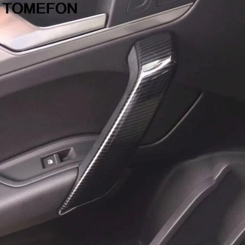 TOMEFON For Audi Q5 FY 2018 2019 Inner Front&Rear Door Handle Frame Cover Trim Moulding Styling Exterior Accessories ABS Chrome