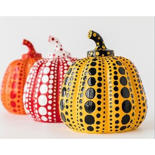 Pumpkin Lammfromm Yayoi Kusama Japan Artist Paperweight Object Sculpture colors