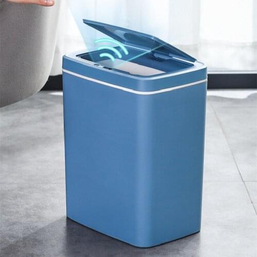 Smart Kitchen Trash Can Cute Automatic Bathroom Toilet Garbage Trash Can Office Accessories Poubelle Bureau Cleaning Tools DF50L