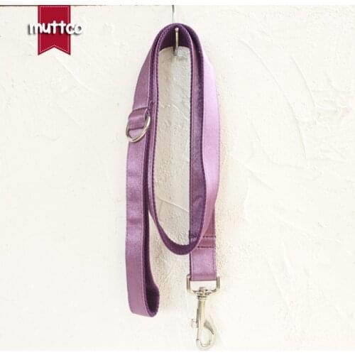 MUTTCO unique design fashionable bow tie handmade dog leash THE LILAC dog leash 5 sizes UDL117