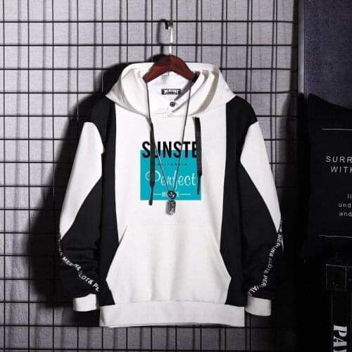 Patchwork Hip Hop Hoodie Men 2021 Brand New Hooded Sweatshirts Men Fashion Harajuku Hoodies Streetwear Top for Young Men