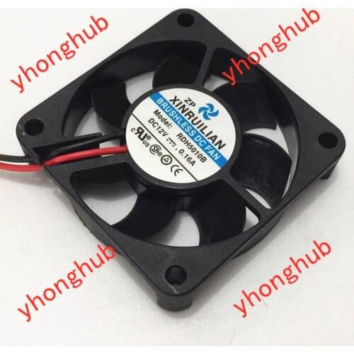 XIFAN RDH5010B DC 12V 0.16A 50x50x10mm 2-wire Cooling Square Fan