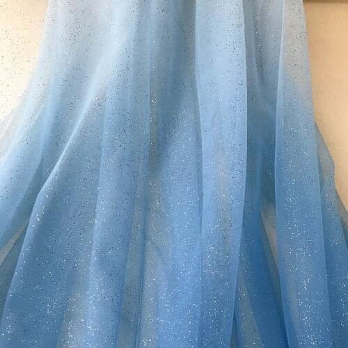 GLace 1M/lot mesh lace bronzed fabric colour Gradient mesh fabric for wedding decoration transparent gauze dress TX1017