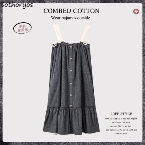 Women Sleeveless Nightgowns Solid Loose Oversize M-3XL Summer Casual Sleepwear Home Lounge Sleep Dress Thin Soft Comfortable New