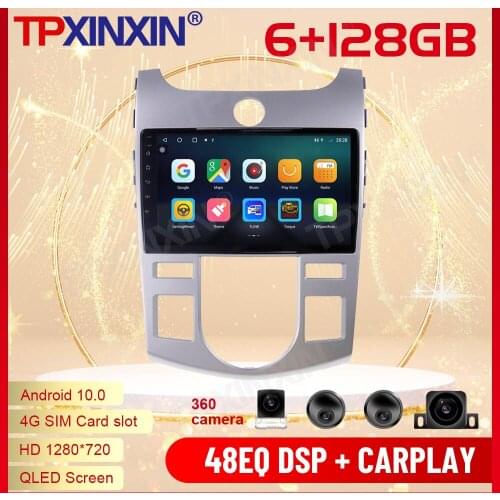 2 Din Carplay Android Radio Receiver Multimedia Stereo For Kia Cerato 2008 2009 2010 2011 2012 2013 IPS GPS Navigation Head Unit