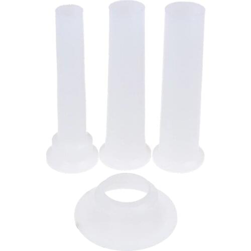 3pcs/set Meat Grinder Sausage Stuffer Filling Tubes DIY Sausage Maker Funnels Nozzles With 1PC Base Kitchen Tools