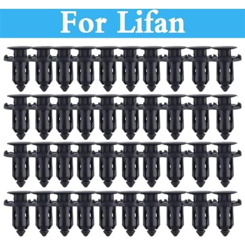 50pcs 9mm Plastic Screw Rivet Push Fit Panel Trim Clips For Lifan Smily Solano X50 X60 -520 Breez Cebrium -720 Celliya -530
