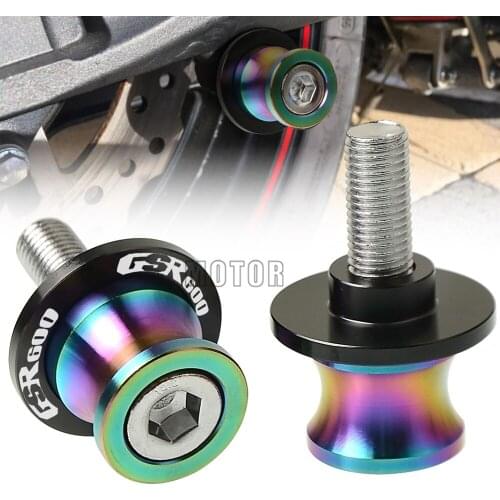 8MM Motorcycle Rear Swingarm Sliders Spools Stand Paddock Screws Swing Arm M8 For Suzuki GSR600 2006 2007 2008 2009 2010 GSR 600
