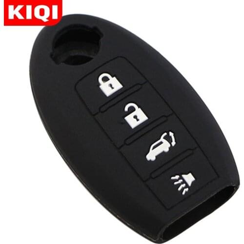 Silica Gel Car 4 Button Key Case Cover Holder for Nissan Qashqai Juke X-Trail Note Almera Altima Serena Remote Key Protector