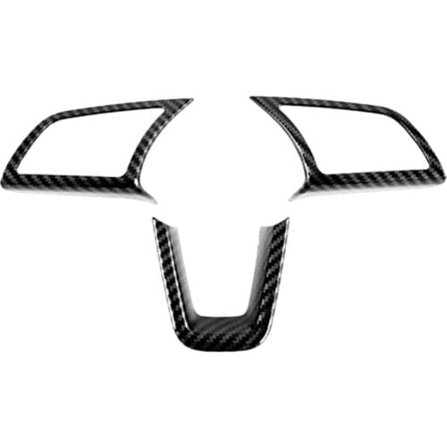 Auto Parts Carbon Fiber Pattern Style ABS Car Interior Steering Wheel Decoration Strip Frame Cover Sticker for 21 A3L