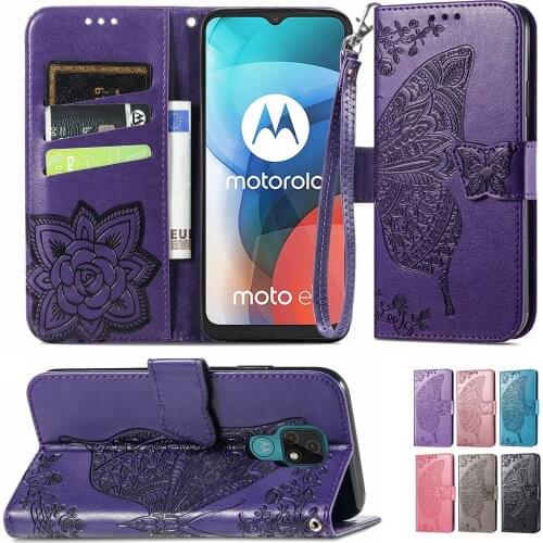 Butterfly Etui Wallet Flip Stand Cases For Moto G30 G50 G9 Plus G8 Power Lite G7 Plus G 5G G Pro E7 E6 Edge S One Action Cover