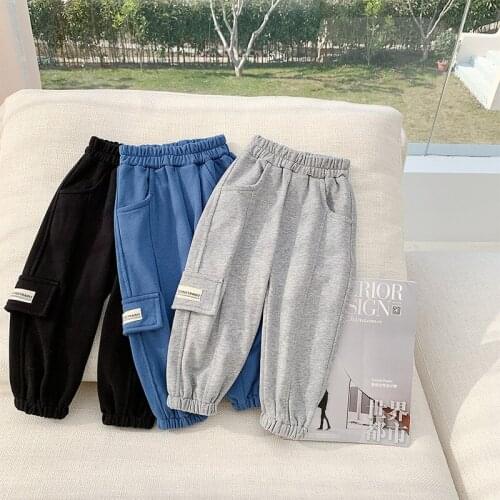 Grey Black Spring Summer Thin Casual Pants Boys Kids Trousers Children Clothing Teenagers Formal Outdoor Elastic Waist High Qual