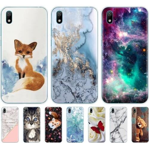 Case For Huawei y5 2019 Case cover Silicone Soft Phone coque For Huawei Y5 2019 cover bumper 5.71 inch Painted Shells