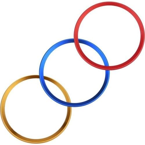 ESPEEDER Blue Red Steering Wheel Center Decoration Cover Trim JDM For Audi A1 A3 S3 A4 A5 S5 A7 S7 Q3 Q5 TT Auto Interior