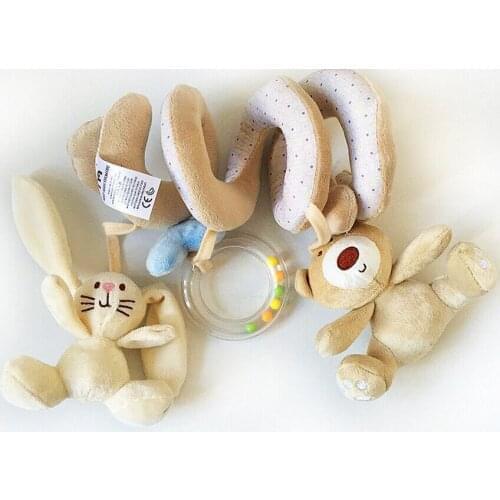 Hot Sale Baby Toys little bear crib revolves around the Bed Strollers Hanging Newborn Baby Educational Music Rattles Toys