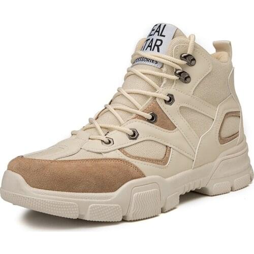 Quality PU Leather Ankle Boots Men Shoes For Winter Snow Boots High-top Sneakers Men Boots Non-slip Male Shoes Adult Footwear