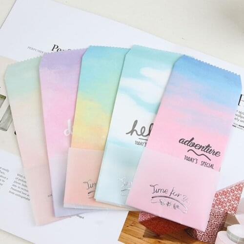 20 pcs/lot Candy Color Aque Gradient Series Envelope Creative Wedding Invitation Blessing Greeting Cards Letter Gift Envelopes