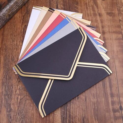 10pcs Retro Vintage Blank Craft Paper Envelopes For Letter Greeting Cards Wedding Party Invitations 125x175mm T8DB