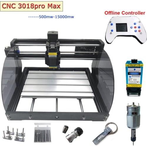 CNC 3018 Pro Max Laser Engraving Machine Power 0.5W-15W 3axis Router DIY MINI Woodworking Laser Engraver With Offline Controller