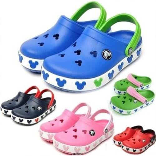 Disney Mickey Summer Fashion Child Cave Shoes Boys Girls Outdoor Slippers Kids Beach Flip Flops Breathable Light Toddler Slipper