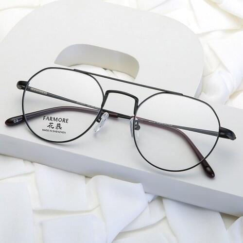 Logorela ZH1811 Titanium Glasses Frame Women New Prescription Eyeglasses Vintage Round Spectacles Myopia Optical Frames Eyewear