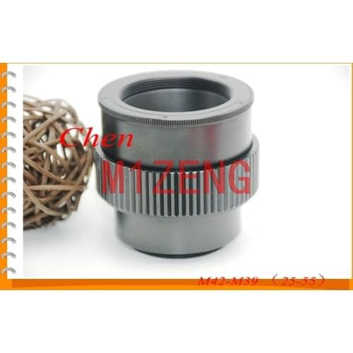 M42-m39(25-55) M42 to M39/L39 Mount 25mm-55mm Macro Extension Tube Adjustable Focusing Helicoid Ring Adapter