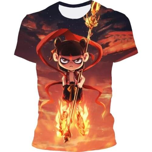 Men and women 3D printing T-shirt fashion Chinese anime pattern T-shirt casual wear/unisex T-shirt tops Street top sportswear