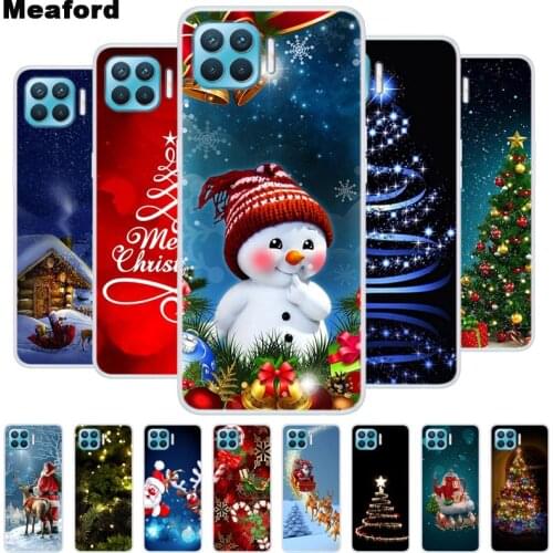 Soft Silicone Case For OPPO Reno 4 Lite Case Soft TPU Christmas Phone Case For OPPO F17 Pro A93 A73 Reno 3A A53 A32 A91 A31 Case
