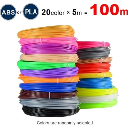 3D Printer Filament Refill 1.75mm 20 Colors For 3d Printer Pen Filament Refills 3d Printing Drawing Filament Plastic PLA ABS