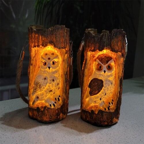 Outdoor Courtyard Waterproof Hanging Owl Solar Light Tree Hole Owl Light Lamp Suspended Owl Solar Lantern Garden Solar Lights