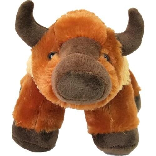 25cm Super Soft Animal Buffalo Plush Toys Filled Cow Plush Doll as Pillow Childrens Birthday Gift Home Decoration