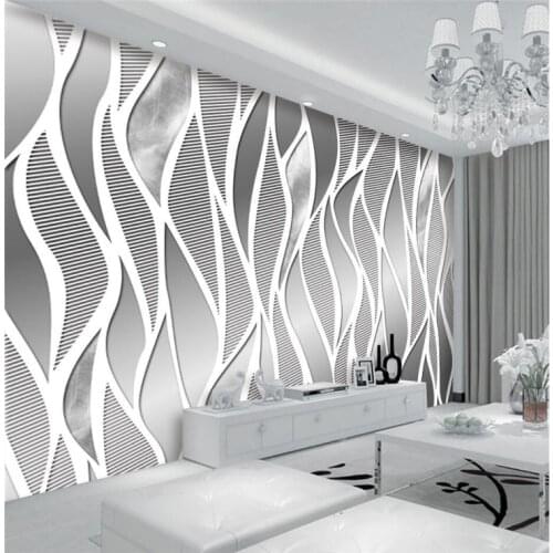 Custom Wallpaper European High-End Metal Gray Mural Dream Garden TV Wall Background walls 3d wallpaper papel de parede