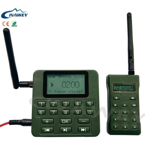 2.5" display 500M remote controller 100W 200dB hunting bird caller MP3 player hunting sound amplifier bird voice decoy timer