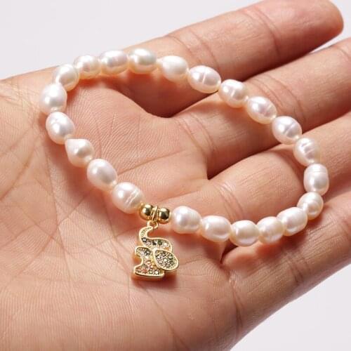 Elephant Copper Rainbow Micro-inlaid Zircon Multi-style Accessories pendant Natural Freshwater Pearl Charms Unisex Bracelet Gift