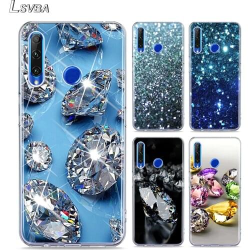 Anti-Knock Silicone Cover beautiful diamonds for Huawei Honor 10i 9X 8X 20 10 9 Lite 8 8A 7A 7C Pro Lite Phone Case