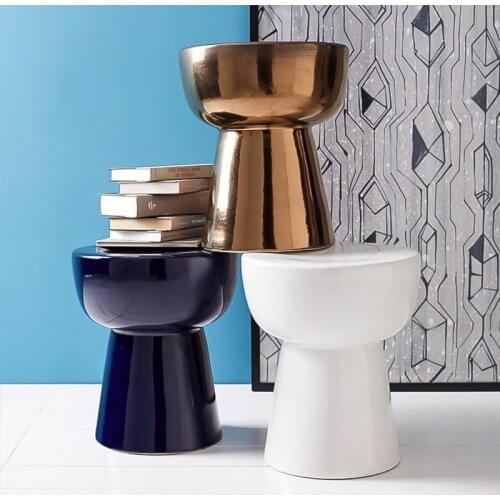 Nordic Living Room Stool Personality Low Stool Dressing Ottoman Modern Minimalist Makeup Stool Flocking Shoe Stools NJ70508