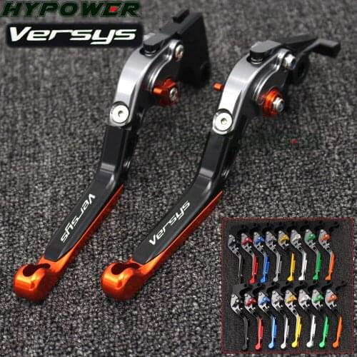 For Kawasaki VERSYS 1000 2015-2018 2017 2016 Laser Logo(Versys) Folding Extendable Motorcycle Brake Clutch Levers