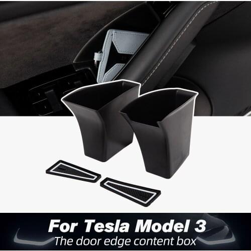 TEY Door Storage Barrel for Tesla Model 3 Door Handle Container Holder Tray Storage Box Model3 Accessories 17- 2020 Model 3