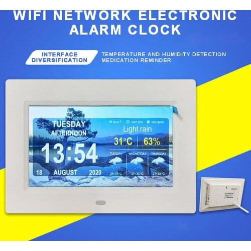 High Quality 7Inch Digital Calendar Alarm Clock Portable Adjustable Brightness Extra Large & Clearest Clocks With Remote Control