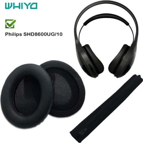 Whiyo 1 Set of Replacement EarPads Headband for Philips SHD8600UG/10 Headset Universal Bumper Earmuff Cover Cushion Cups