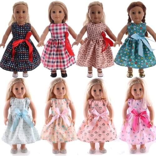 Doll 14 Styles Bow Princess Skirt For 18 Inch American&43 Cm Born Baby Doll Clothes Accessories,Generation Birthday Girls Toy
