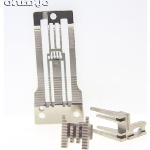 Industrial Sewing Machine Spare Parts Y3028016/3029019 Needle Plate And Feed Dog For Yamato FD-62G Four Needle Six Line Machine