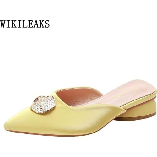 Ladies Slippers Mules Shoes Women Slippers Women Summer 2021 Pumps Women Shoes Ladies Slippers High Heels Female Shoes Chaussure