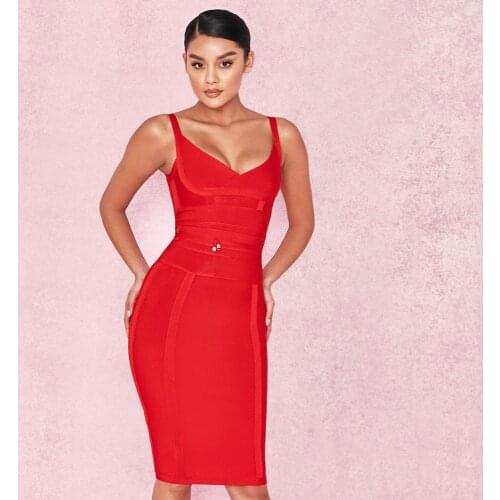 Women Dress Bandage Bodycon Elegant Celebrity Mini Dress Spaghetti Strap Party Dresses 2019 Summer Autumn Ladies Clothes Vestido
