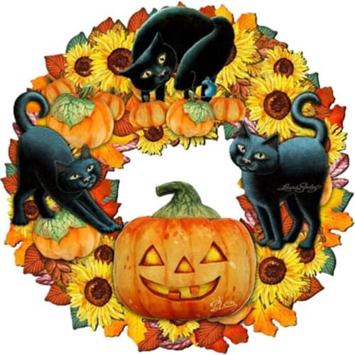 Halloween Welcome Sign Witch Acrylic Door Wreath Funny Pumpkin Black Cat Acrylic Listing Decoration Ghost Party Supplies 20X20cm