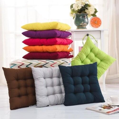 1pcs 40x40cm Home Chair Cushion Chair Pillow Winter Office Bar Chair Cojines Back Seat Sofa Pillow Cushions New