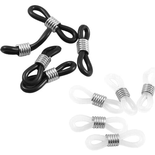 100x Rubber Ends Loops Cord Connector Retainer Holder for Glasses Eyeglass Chain